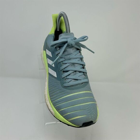 Adidas Solar Glide Running Shoes Light Blue Neon Green Size 6.5 Athletic Sneaker - Picture 3 of 13